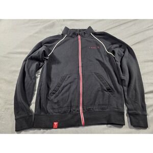 Tesla Track Sweatshirt Jacket Men's MEDIUM Full‎ Zip Pockets Black